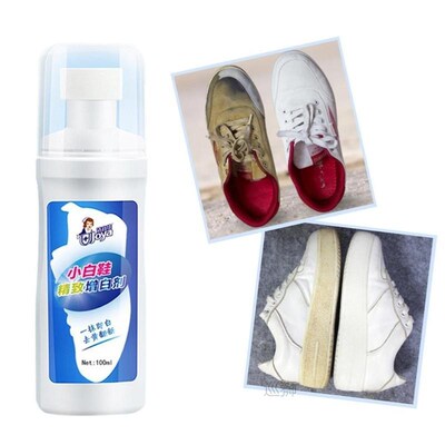1pc White Shoes Cleaner Whiten Refreshed Polish Cleaning Too