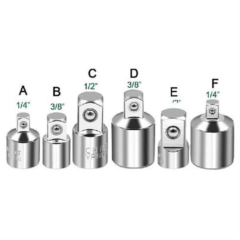 Hi-Spec 1/4 3/8 1/2 3/4 Drive Socket Adapter Converter