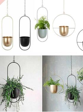 10 Type Metal Hanging Flower Pot Nordic Chain Hanging Plante