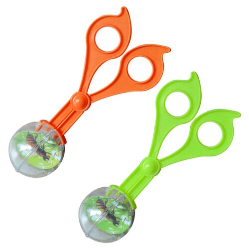 1pc Plastic Bug Insect Catcher Scissors Tongs Tweezers For K