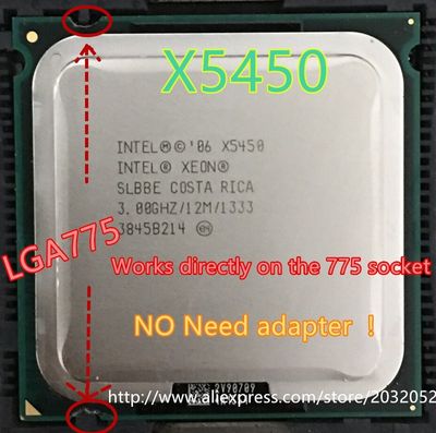 lntel Xeon X5450 3.0GHz 12M 1333Mhz CP equal to LGA775 Core