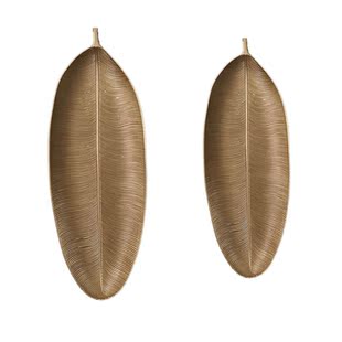 Nordic Decorative Tray Gold Leaves Shape Serving Tray