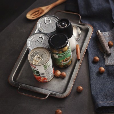 Nordic Creative Tea Tray Metal Food Serving Coffee Ceremony