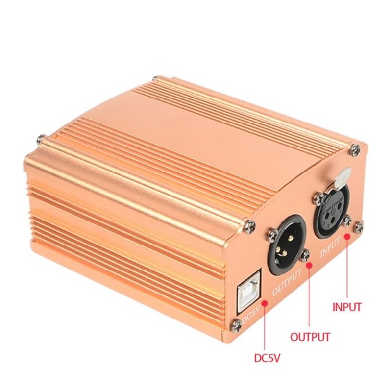 Portable 48V USB Phantom Power USB Cable XLR Microphone Cabl