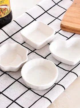 1 PC Creative ceramics  seasoning small dish Round Polygon