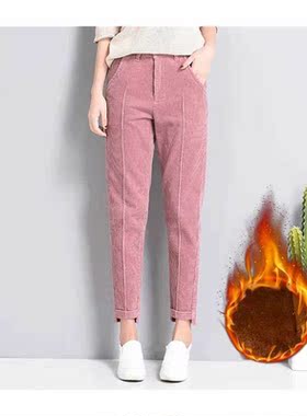 New High Quality Fashion Autumn Winter Women Corduroy Pants