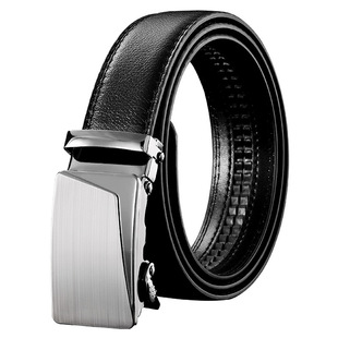 Mens Business Style Belt Black Pu Leather Strap Male Waistba
