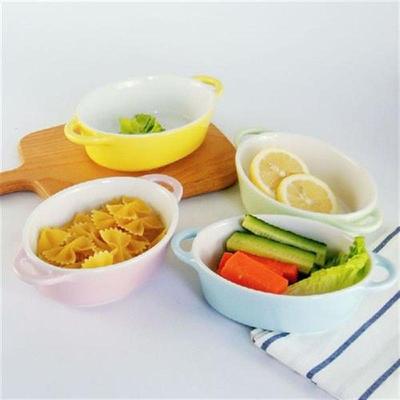 Creativity Ceramic Bowl Baking Pan Oval Baking Breakfast