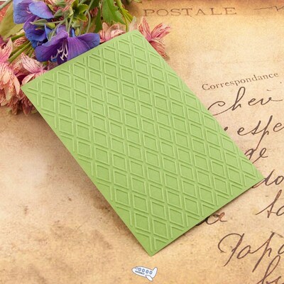 Diamond lattice Embossing folders Plastic For Scrapbooking D