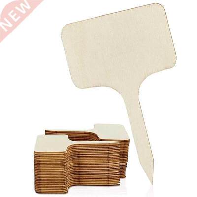 100Pcs Wood Plant Labels, T-Type Wooden Plant Sign Tags Gard