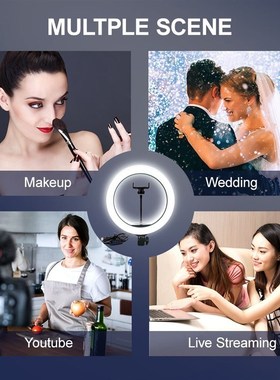 Led Ring Light with Cell Phone Mobile Holder Ringlight 26 Cm