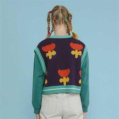 Casual Autumn Winter Design Lovely Flower Women Short Kitte