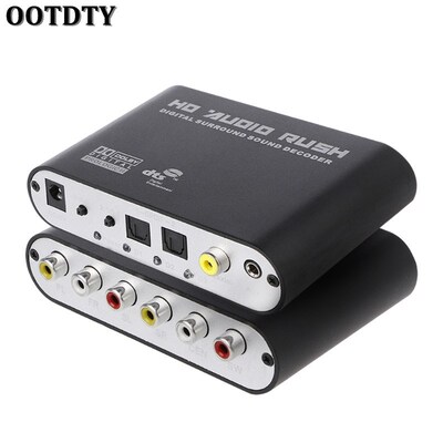 OOTDTY Digital DTS AC3 Optical To Analog 5.1CH Surround Aud