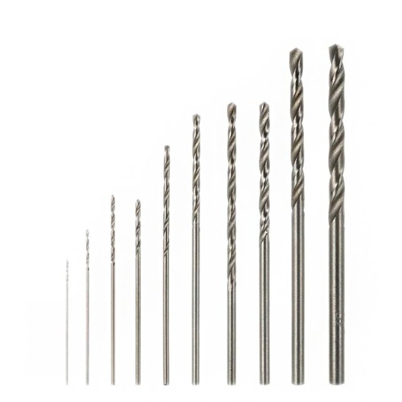 10Pcs/Set HSS High Speed White Steel Twist Drill Bit Set for