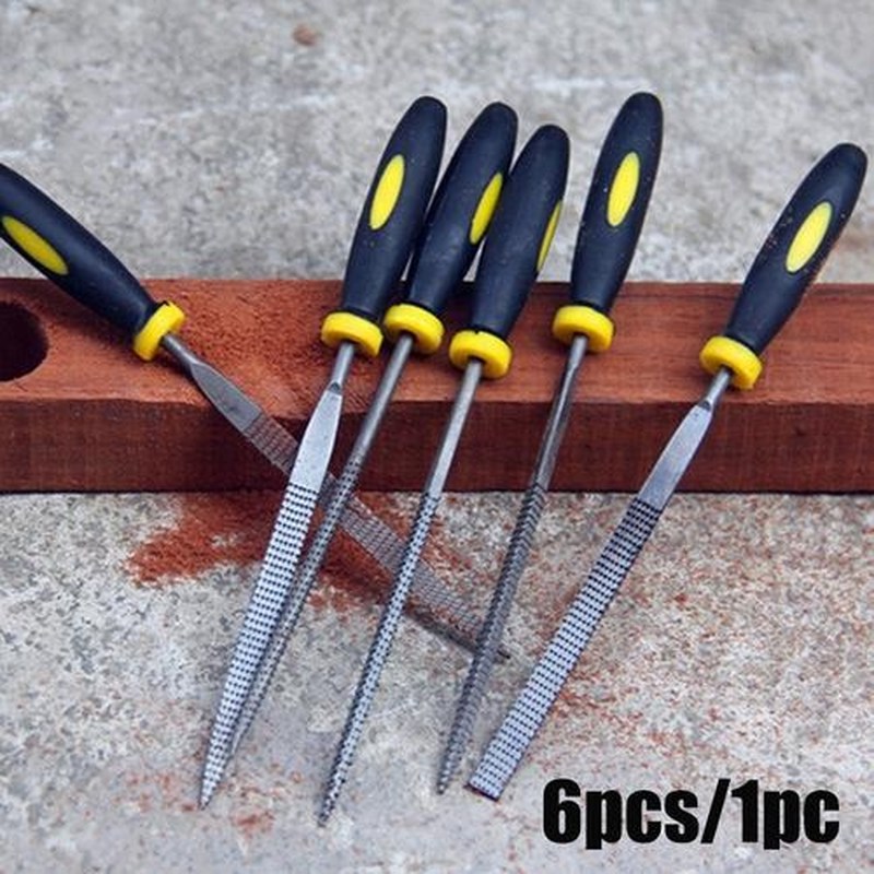 6pcs 3x140mm Mini Needle File Set Files 适用于 Metal Glass S