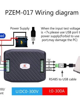 PZEM-017 DC Current Meter RS485 Interface Modbus Voltmeter P