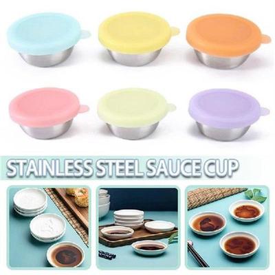 6pcs Salad Dressing Lids Dipping Sauce Food Reusable Sauce