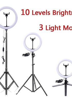 Led Ring Light with Cell Phone Mobile Holder Ringlight 26 Cm