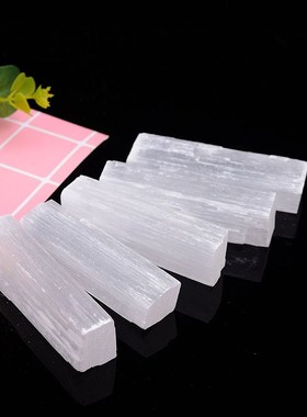 1pc Natural White Selenite plaster Slice Ore Mineral Reiki