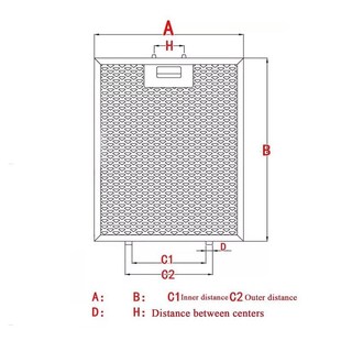 275X304 range hood filter Exhaust hood metal dust filter Coo