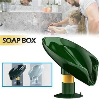 1pc Soap Holder Creative Leaf Shape Suction Cup Soaps Dish