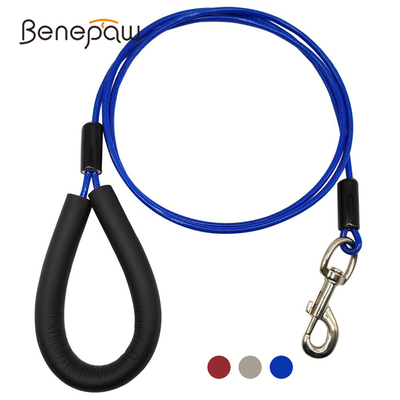 Benepaw Strong Stainless Steel Chew Proof Dog Leash Soft