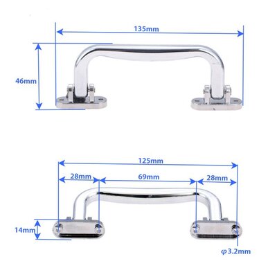 2Pcs Plastic Travel Suitcase Luggage Case Handle Furniture F