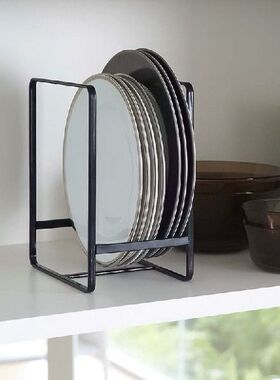 Kitchen Organizer Plate Rack Home Tray Lid Storage