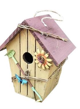 New Design Cute Wooden Bird House Chalet Bird Outdoor
