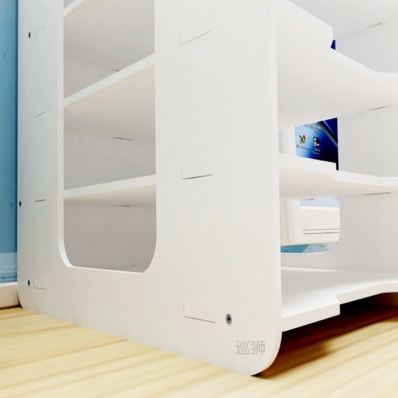 5 Layers Wooden File Rack Document Trays Papepr Letter Holde