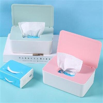 Dustproof Wet Wipes Storage Box with Lid Home Desktop