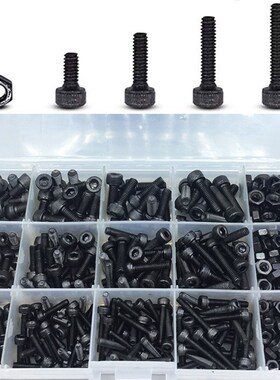 500 Pcs Grade 12.9 Black M3 M4 M5 Inner Hex Socket Head Cap