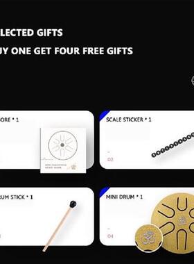 Ethereal Drum 3 inch 6 Tone Steel Hand Pan Tongue Drum