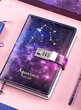 Popular B6 Diary Password Notebook Beautiful Twelve Constel