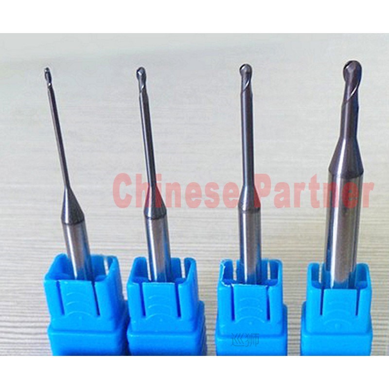5pcs/lot HRC55 Shank 4mm or 6mm 2 Flutes Carbide Long Neck B
