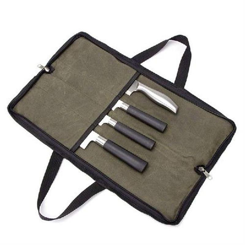 Chef Knife Bag Kitchen Roll Bag ( 4 Slots),Canvas Cooking