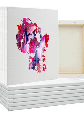 6Pcs/Set White Blank Art Boards Mini Stretched Artist Canvas