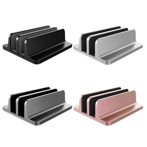 Adjustable 2 Slot Vertical Laptop Stand Holder Integrated Fo