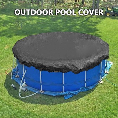 Round Pool Cover Foldable Black Bathtub Cover 210D Oxford An