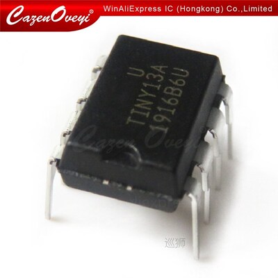 10pcs/lot ATTINY13A-PU MCU AVR 1K FLASH 20MHZ DIP8 ATTINY13A