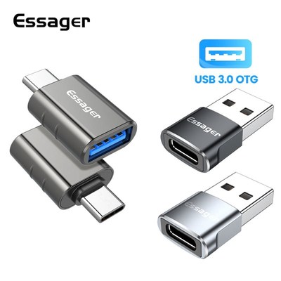 Essager Type C To USB OTG Adapter USB 3.0 To USB C Male Con