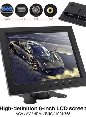 8 Inch HD TFT LCD LED Car Monitor Mini TV Computer 2 Channe