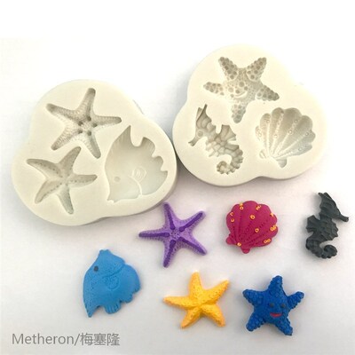 Starfish/Tropical Fish/Sea Horse Silicone Mold Cake Candy Ch