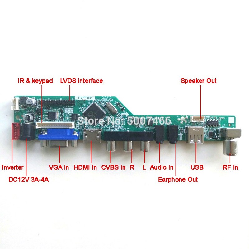 T.V56 screen controller driver board DIY kit For LP140WH4 no