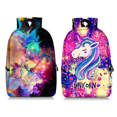 kawaii Galaxy unicorn backpack women shoulder bag for travel