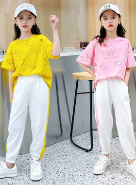 Girls Clothes Set 2022 Summer Teenage Kids Casual Sport Suit