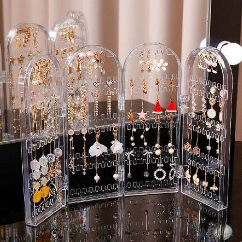 Clear 240 Holes Acrylic Earrings Studs Display Rack