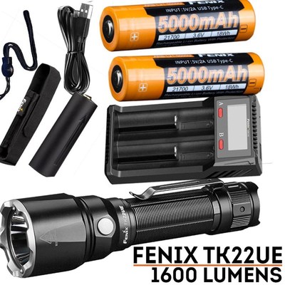 TK22 UE 1600 Lumens Portable Tactical Flashlight with 5000mA