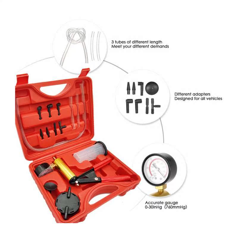 Multifunctional Hand Held Brake Bleeder Tester Set Vacuum Pu
