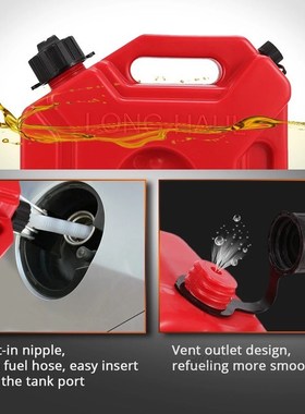 Red 3/5l Fuel Tanks Plastic Petrol Cans Car Jerry Can Mount